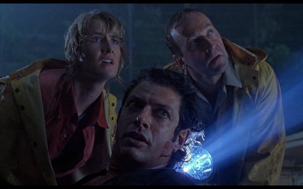 Movie Jurassic Park Ellie Sattler Ian Malcolm Robert Muldoon Laura Dern Jeff Goldblum Bob Peck HD Wallpaper | Background Image