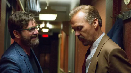 Jake (Birdman) Zach Galifianakis Riggan (Birdman) Michael Keaton movie Birdman HD Desktop Wallpaper | Background Image