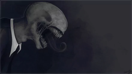 HD desktop wallpaper featuring a dark, stylized depiction related to Slender: The Eight Pages game.