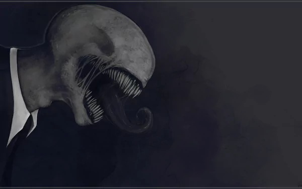 HD desktop wallpaper featuring a dark, stylized depiction related to Slender: The Eight Pages game.