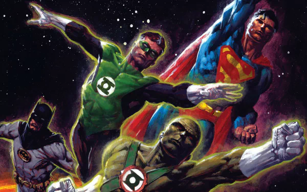DC Comics Hal Jordan Superman Green Lantern Batman Comic Brightest Day HD Desktop Wallpaper | Background Image