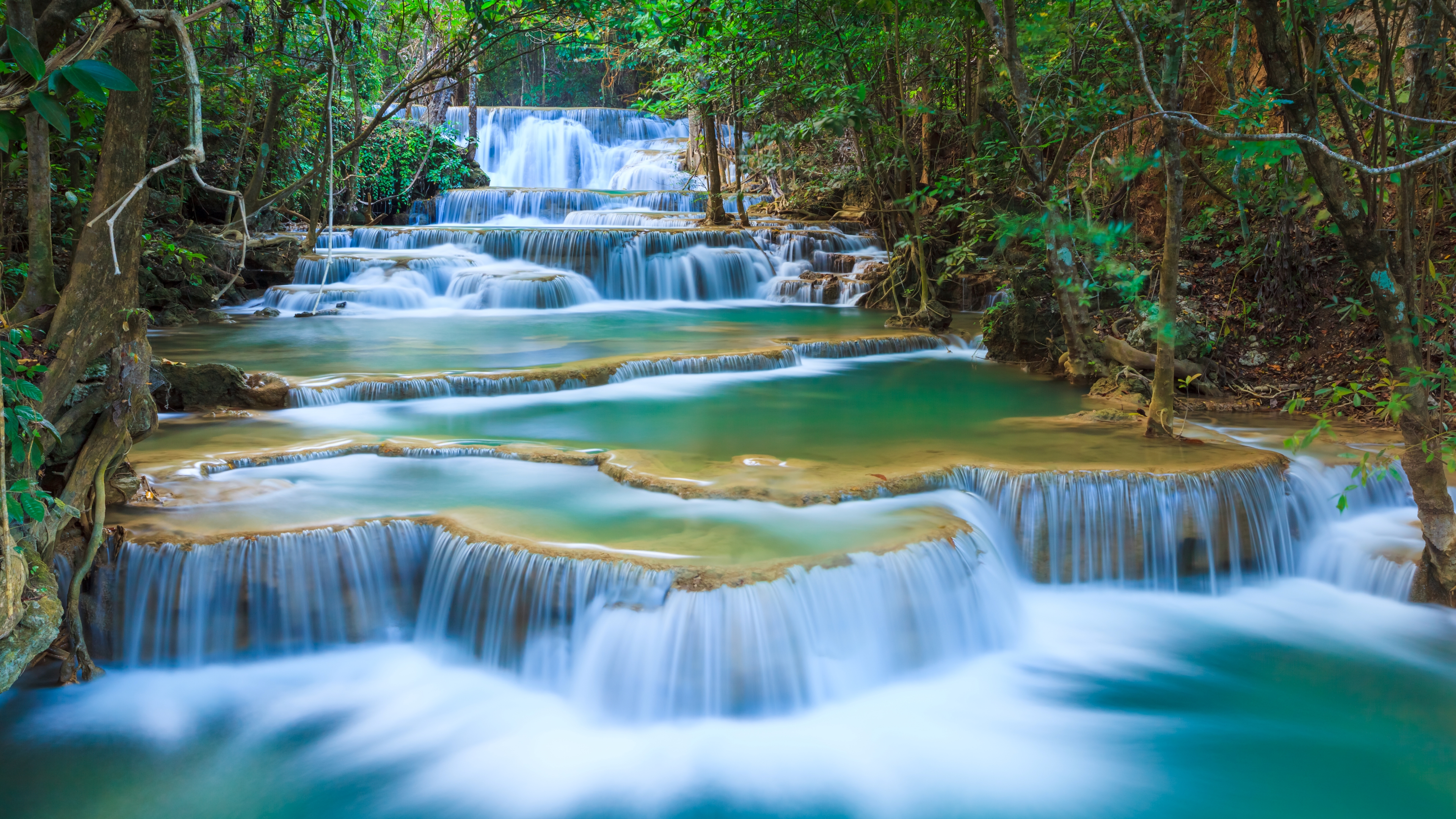 15 Erawan Waterfall HD Wallpapers | Background Images - Wallpaper Abyss