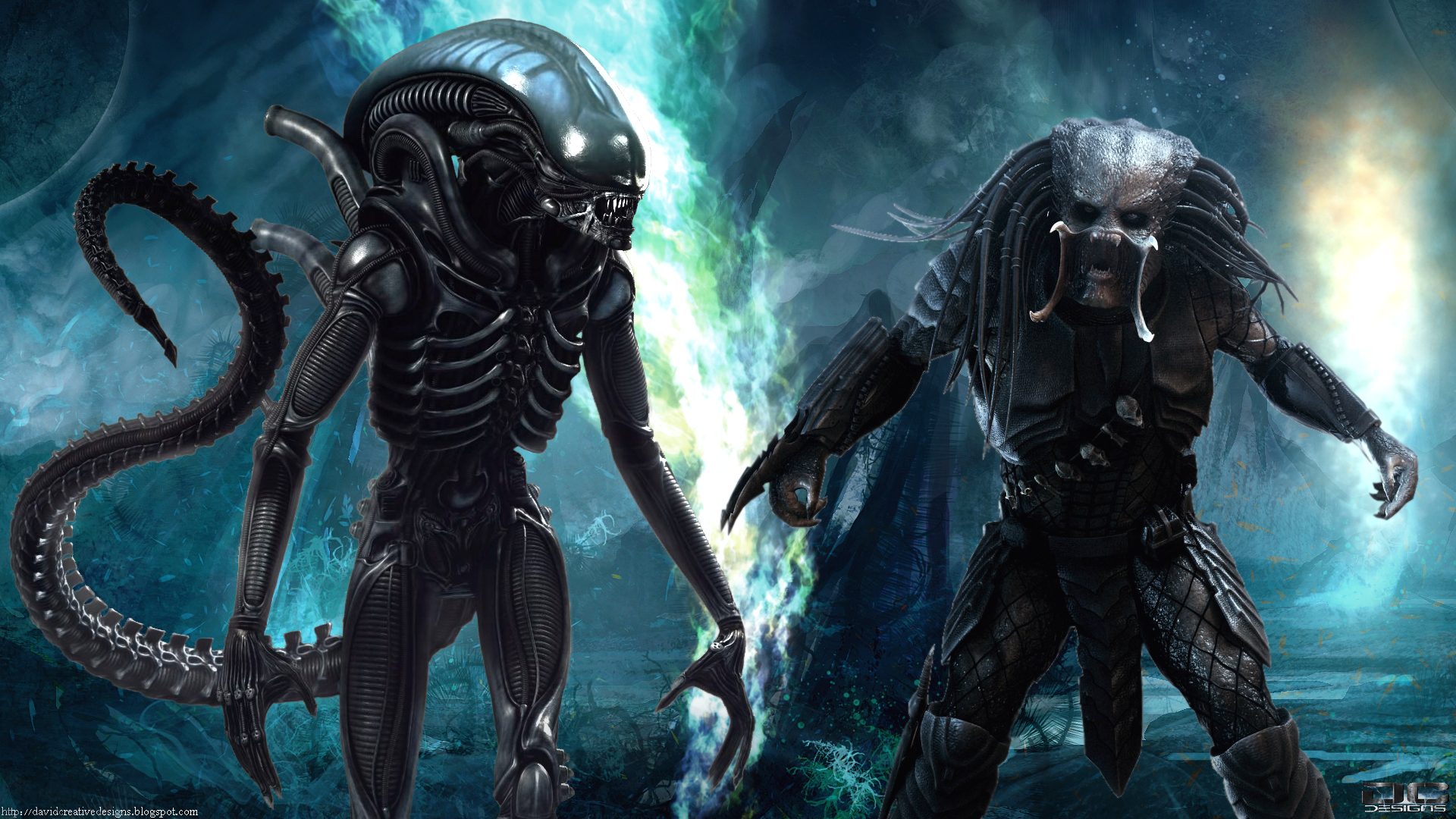 Sci Fi Alien vs. Predator HD Wallpaper by John Gallagher