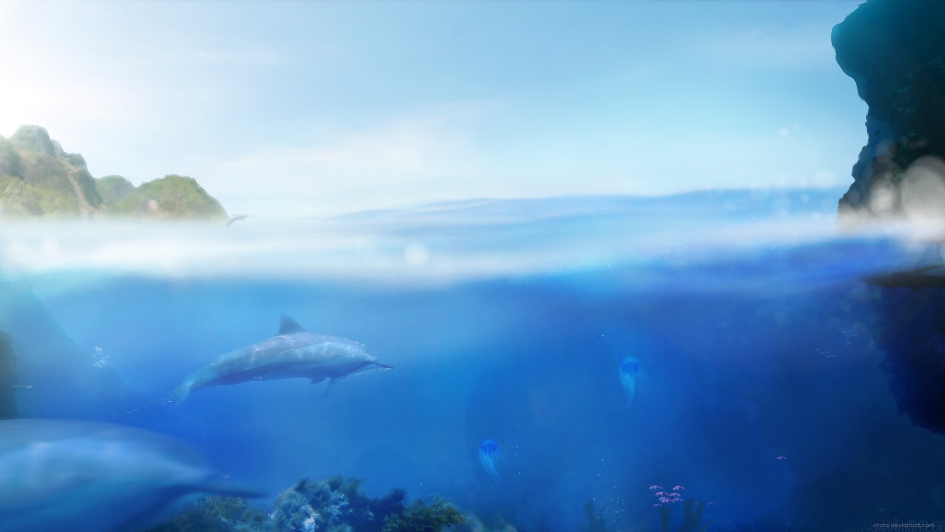 Video Game Ecco The Dolphin HD Wallpaper | Background Image