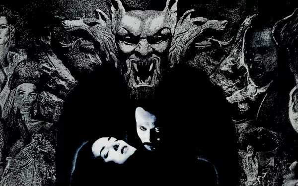 HD PC desktop wallpaper featuring a dark, gothic scene from the Bram Stoker's Dracula video game with menacing vampire imagery.