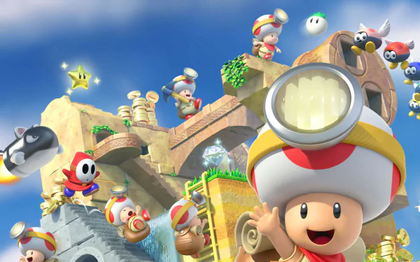 Toad (Mario) video game Captain Toad: Treasure Tracker HD Desktop Wallpaper | Background Image