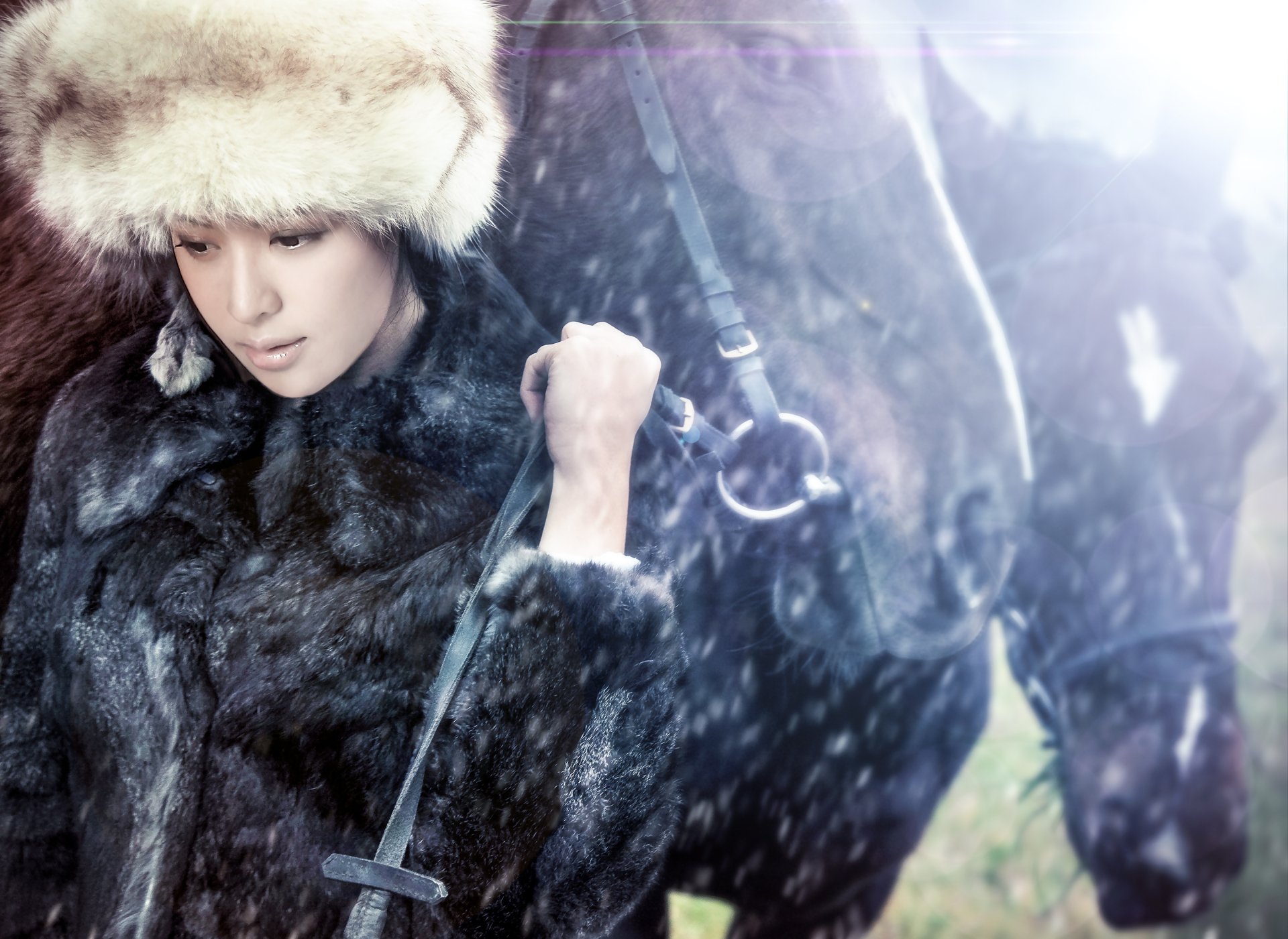 Download Horse Woman Asian HD Wallpaper by Kevin Wang