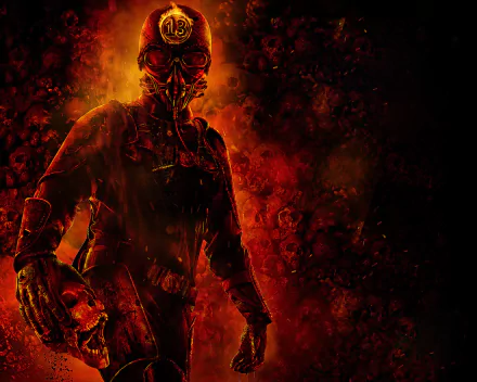 A striking HD desktop wallpaper featuring a dark, fiery figure amid an explosive background, evoking the intense energy of heavy metal music and the essence of Black Sabbath.