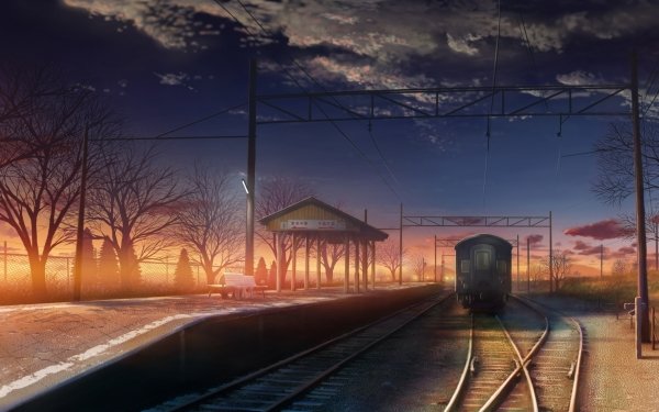 Anime Estación de tren Tren Fondo de pantalla HD | Fondo de Escritorio