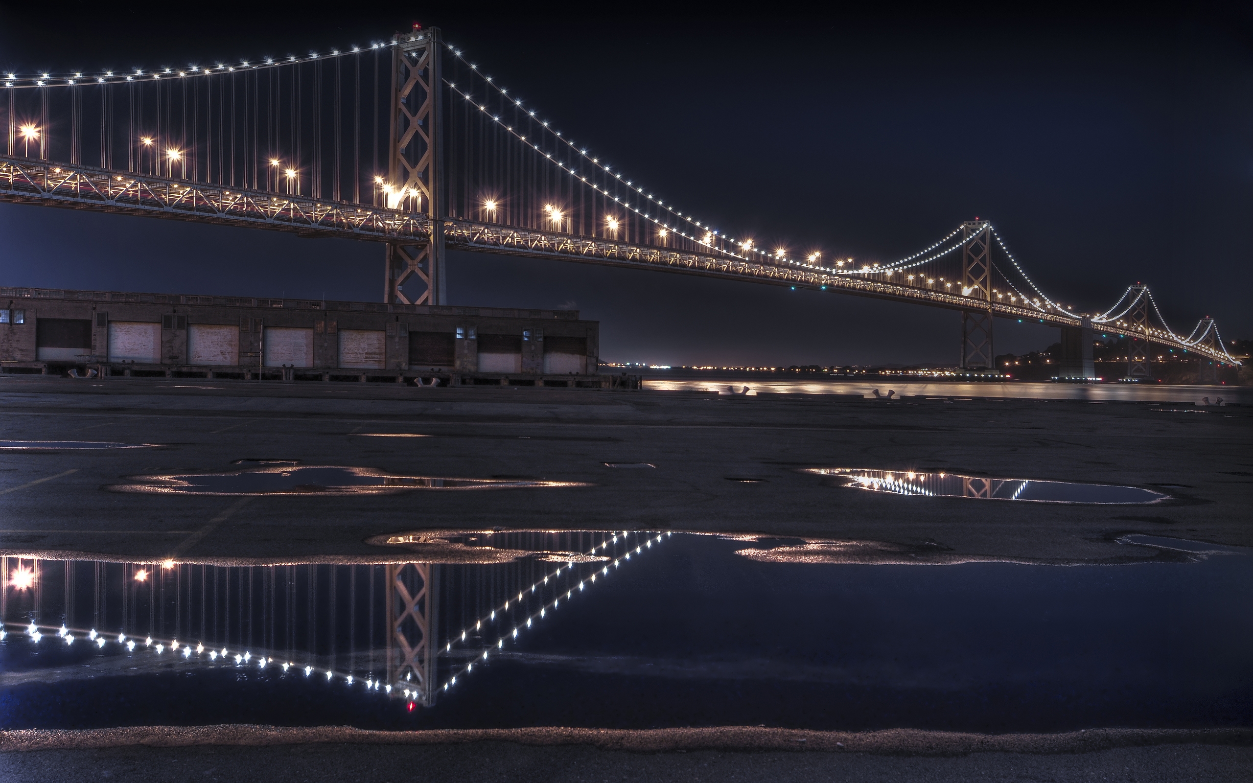 Man Made Bay Bridge HD Wallpaper | Background Image
