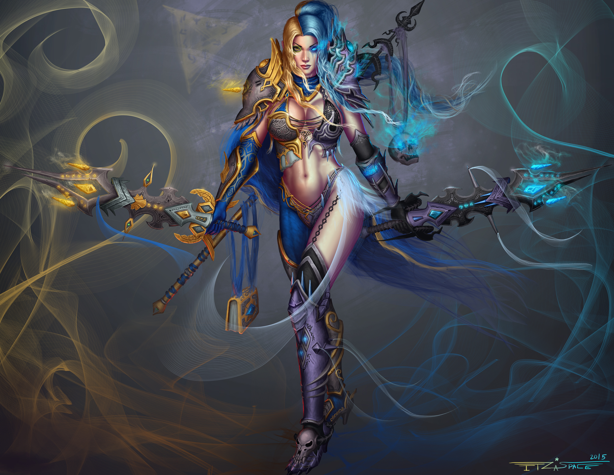 Epic Fantasy Woman Warrior Hd Wallpaper By Hector Rivera Couoh