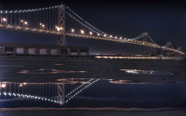 San Francisco bridge bay man made Bay Bridge HD Desktop Wallpaper | Background Image