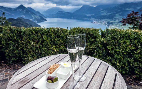  Over the Lake Lucerne by Dia Mantine
