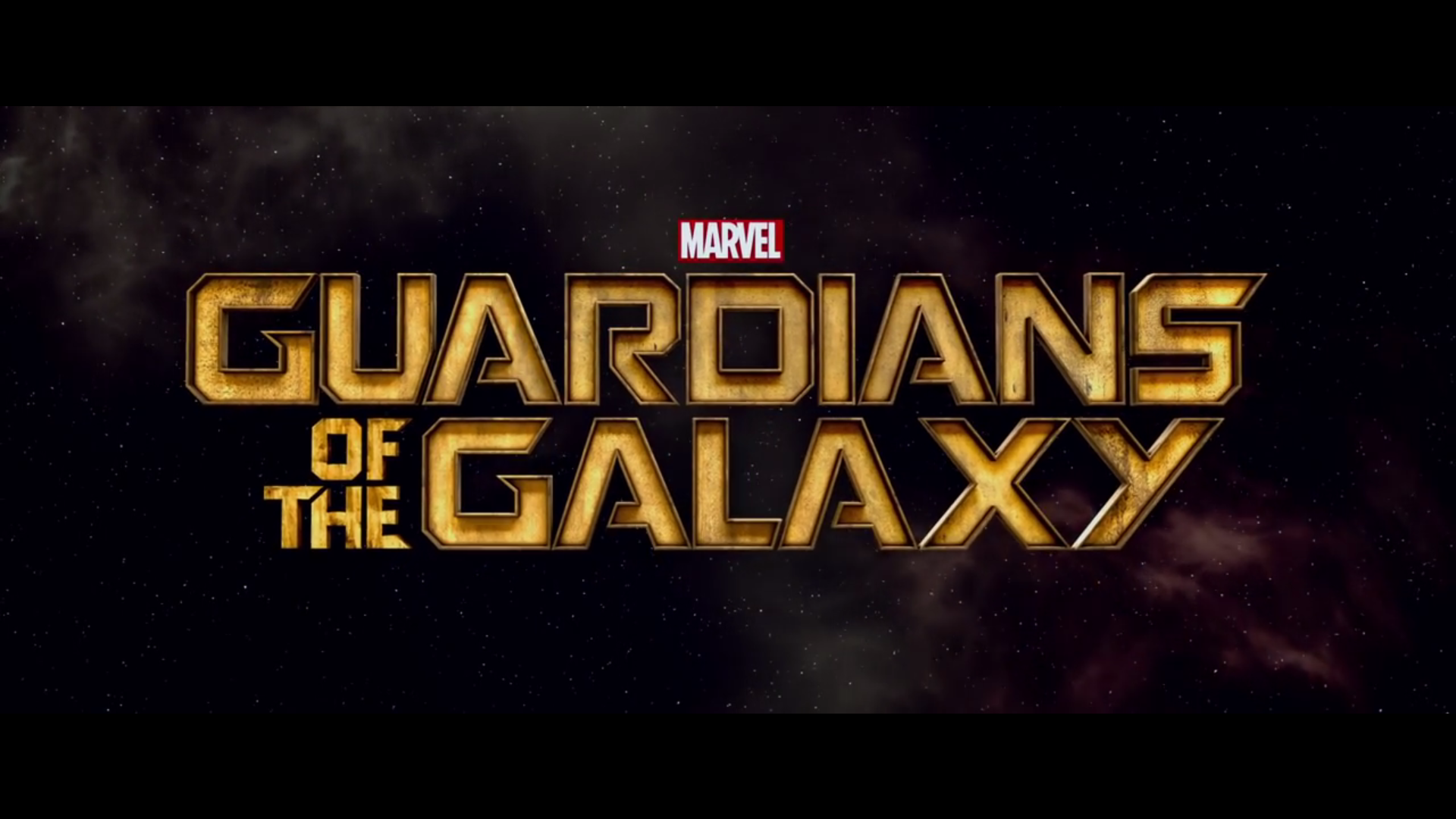 Marvel's Guardians of the Galaxy logo displayed against a dark cosmic background for a HD PC desktop wallpaper and background.
