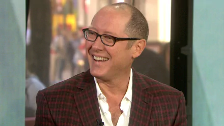 HD desktop wallpaper featuring a smiling man in glasses wearing a plaid jacket, tagged as James Spader.