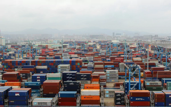 man made Container terminal HD Desktop Wallpaper | Background Image