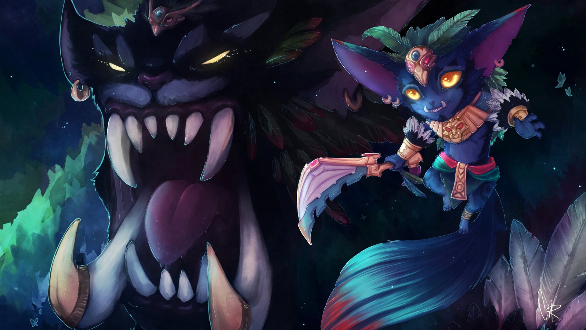 Download Gnar (League Of Legends) Video Game League Of Legends HD Wallpaper by Cirathiel