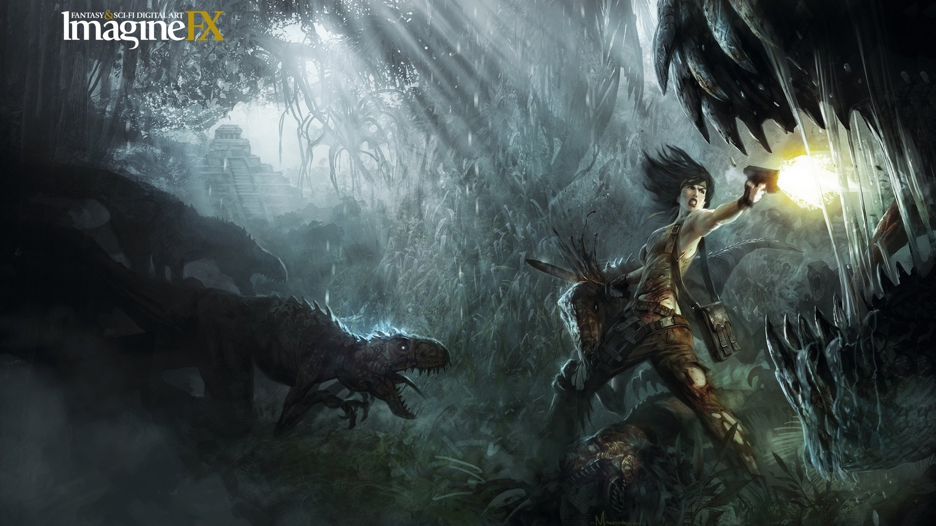 Download Fantasy Woman Warrior HD Wallpaper