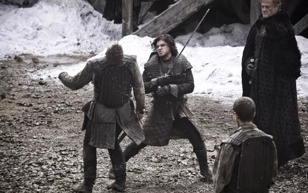 Owen Teale Alliser Thorne Kit Harington Jon Snow TV Show Game Of Thrones HD Desktop Wallpaper | Background Image
