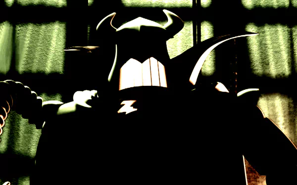 HD PC desktop wallpaper/background showing Toy Story villain Emperor Zurg in a dramatic backlit silhouette, menacing pose from the Toy Story 2 movie.