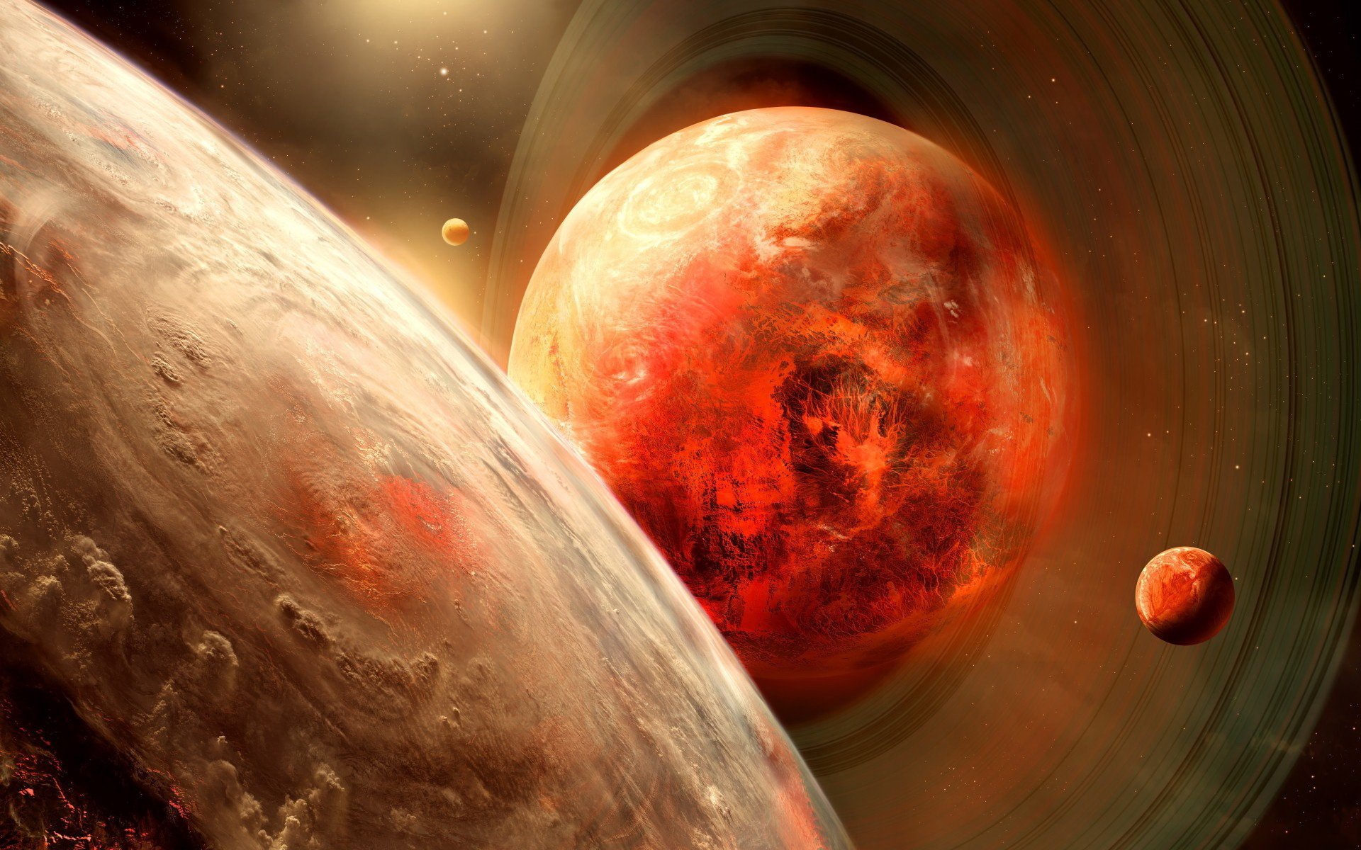 planetscapes backgrounds red