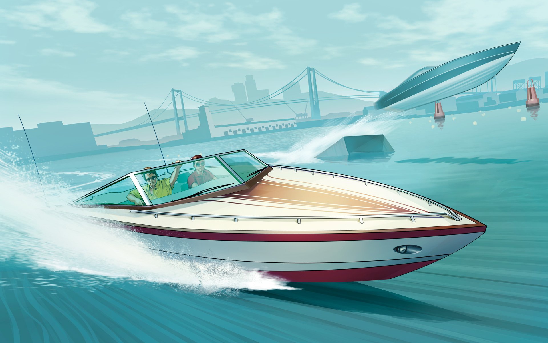Download Boat Video Game Grand Theft Auto V HD Wallpaper