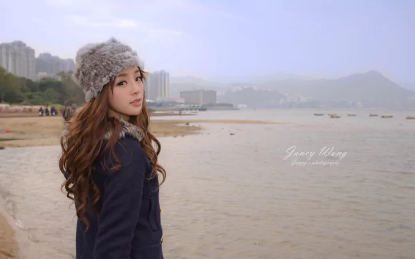 Hong Kong cap Chinese asian model woman Jancy Wong HD Desktop Wallpaper | Background Image