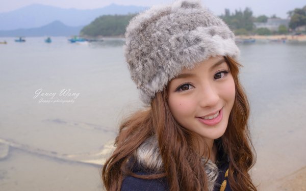 Women Jancy Wong Model Asian Chinese Cap Smile HD Wallpaper | Background Image