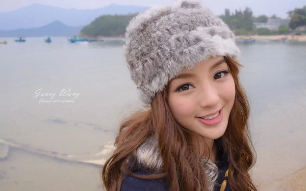 smile cap Chinese asian model woman Jancy Wong HD Desktop Wallpaper | Background Image