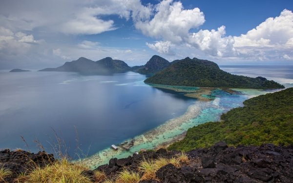 Nature Seascape Borneo Malaysia Tropics Selu Sea HD Wallpaper | Background Image