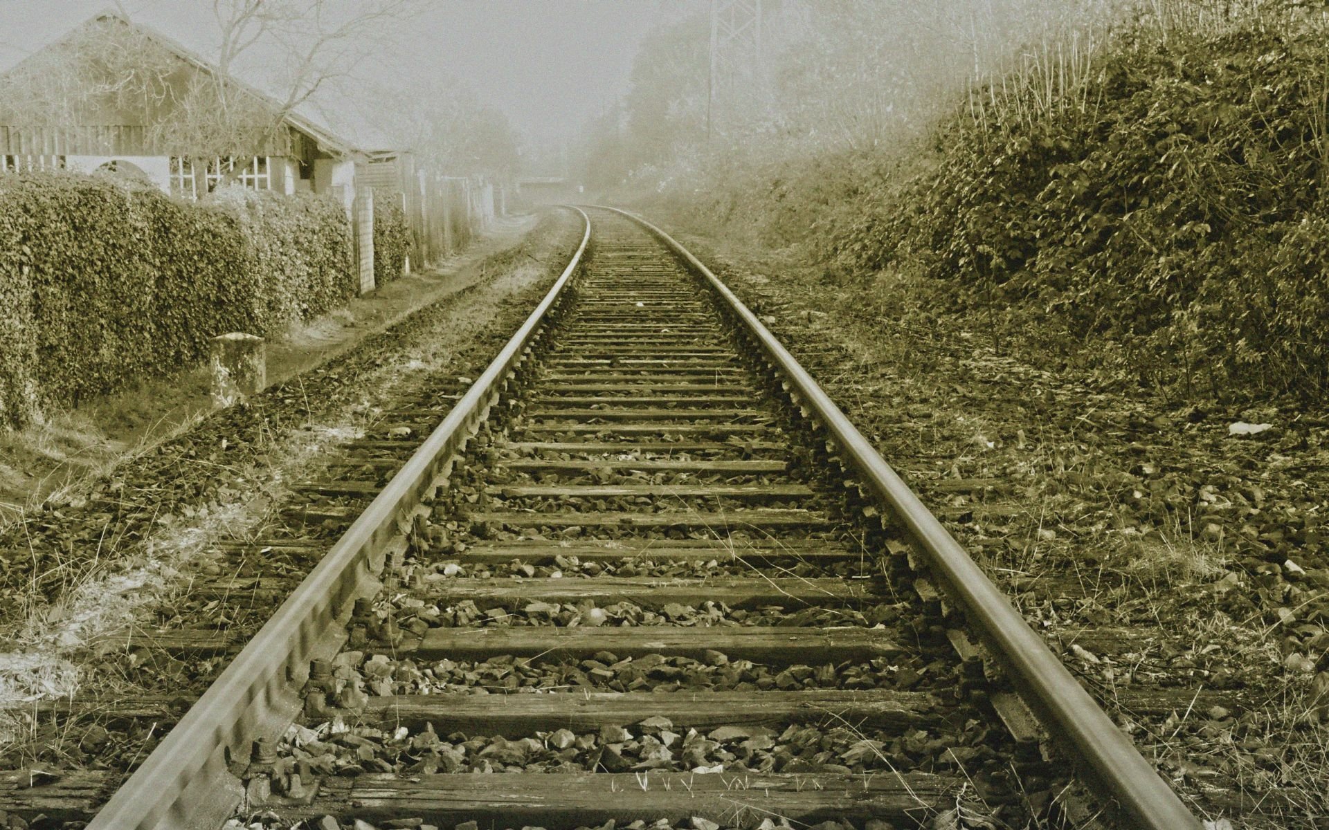 Download Man Made Railroad HD Wallpaper