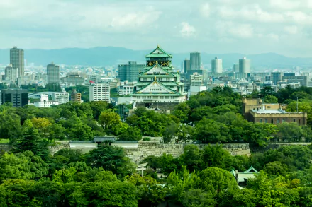 Japan Osaka man made Osaka Castle HD Desktop Wallpaper | Background Image
