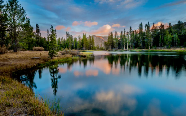 lake dawn nature landscape HD Desktop Wallpaper | Background Image