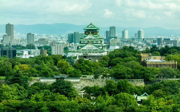 Japan Osaka man made Osaka Castle HD Desktop Wallpaper | Background Image