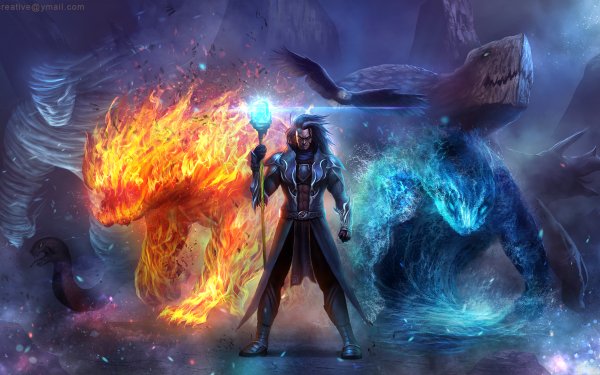 Fantasy Wizard Creature Magic Elemental HD Wallpaper | Background Image