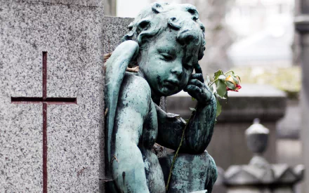 man made angel statue HD Desktop Wallpaper | Background Image
