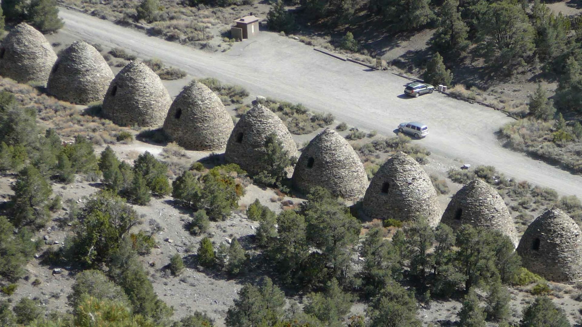 Download Man Made Charcoal Kilns HD Wallpaper