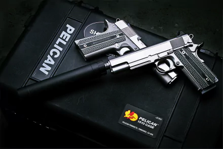 police pistol Colt man made Dan Wesson 1911 HD Desktop Wallpaper | Background Image
