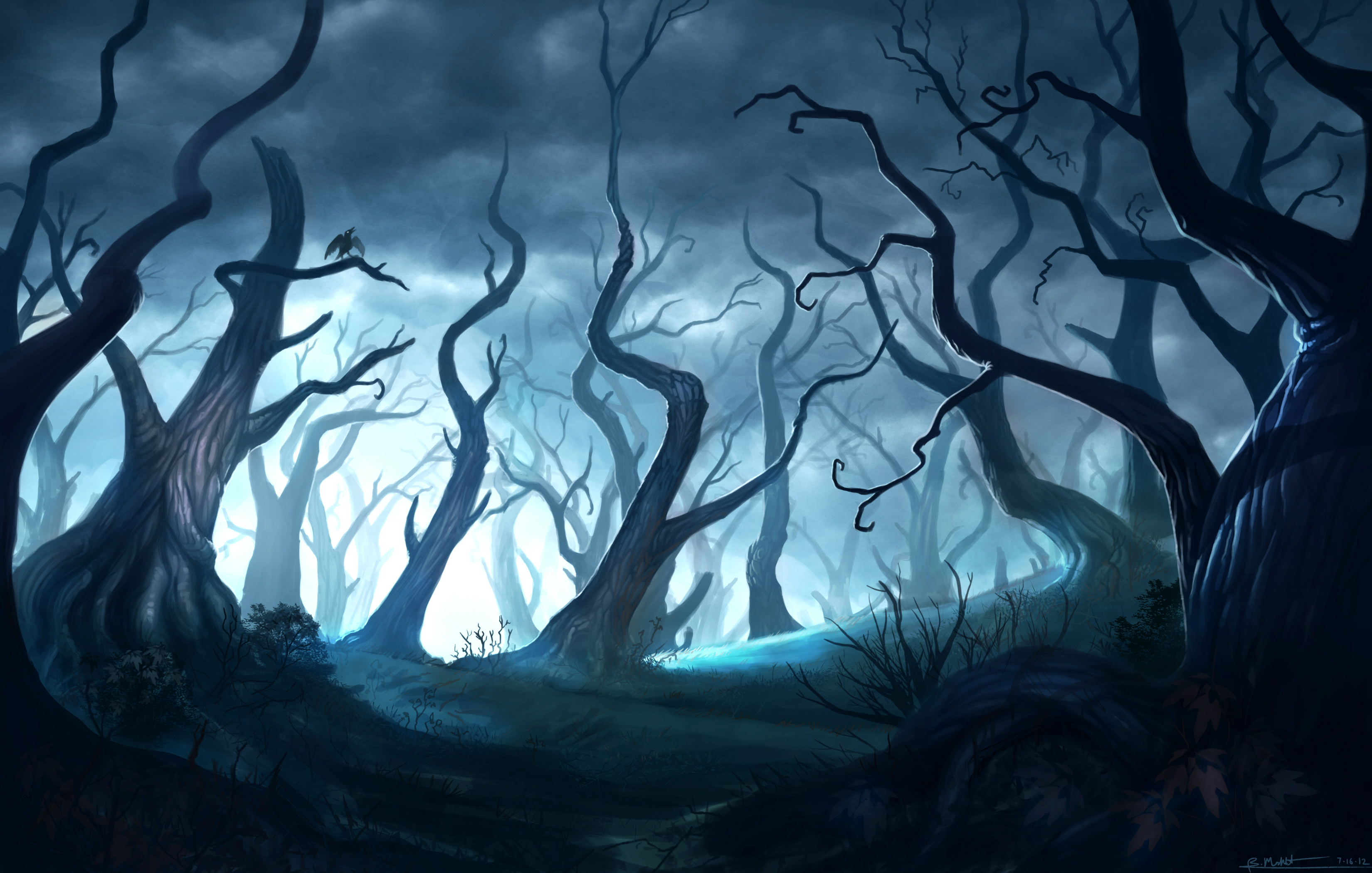 Fantasy Forest HD Wallpaper by Bruce Mashbat