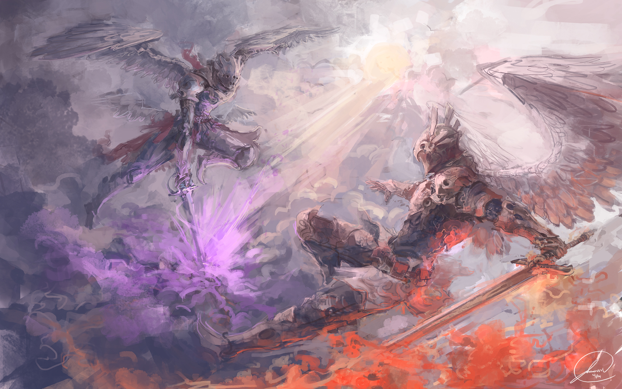 warrior angels in battle