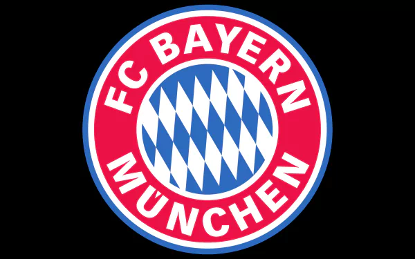 HD desktop wallpaper featuring the iconic logo of FC Bayern Munich, a prominent football club known for its achievements in sports.