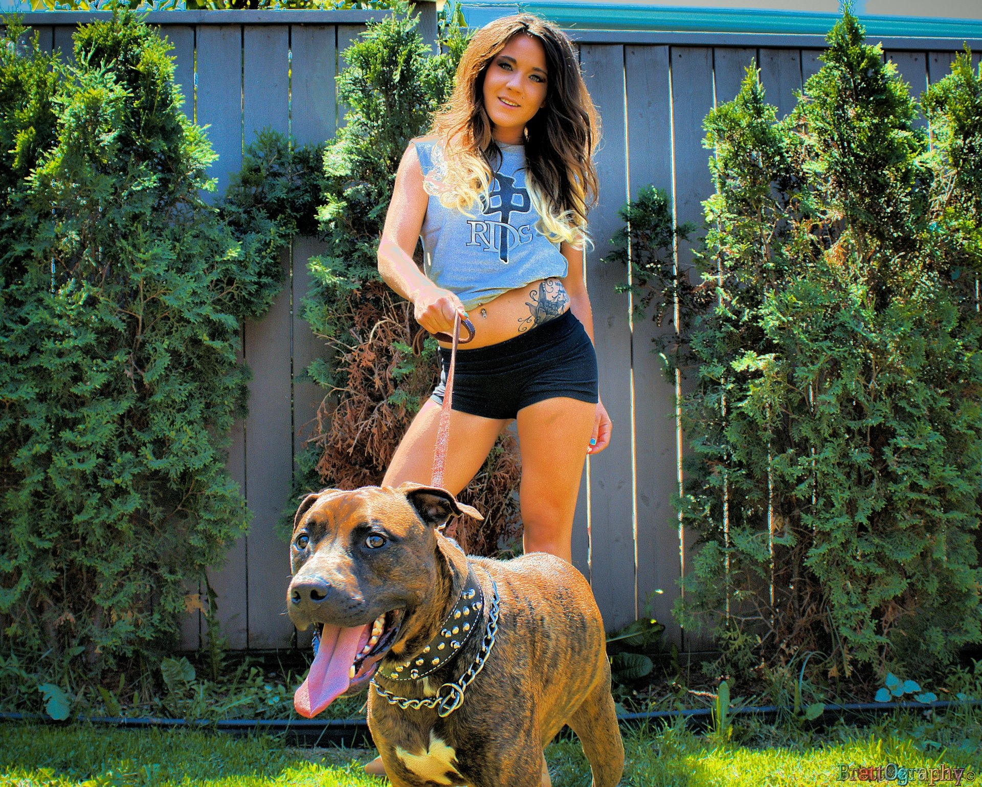 A girl and her dog. by brettski