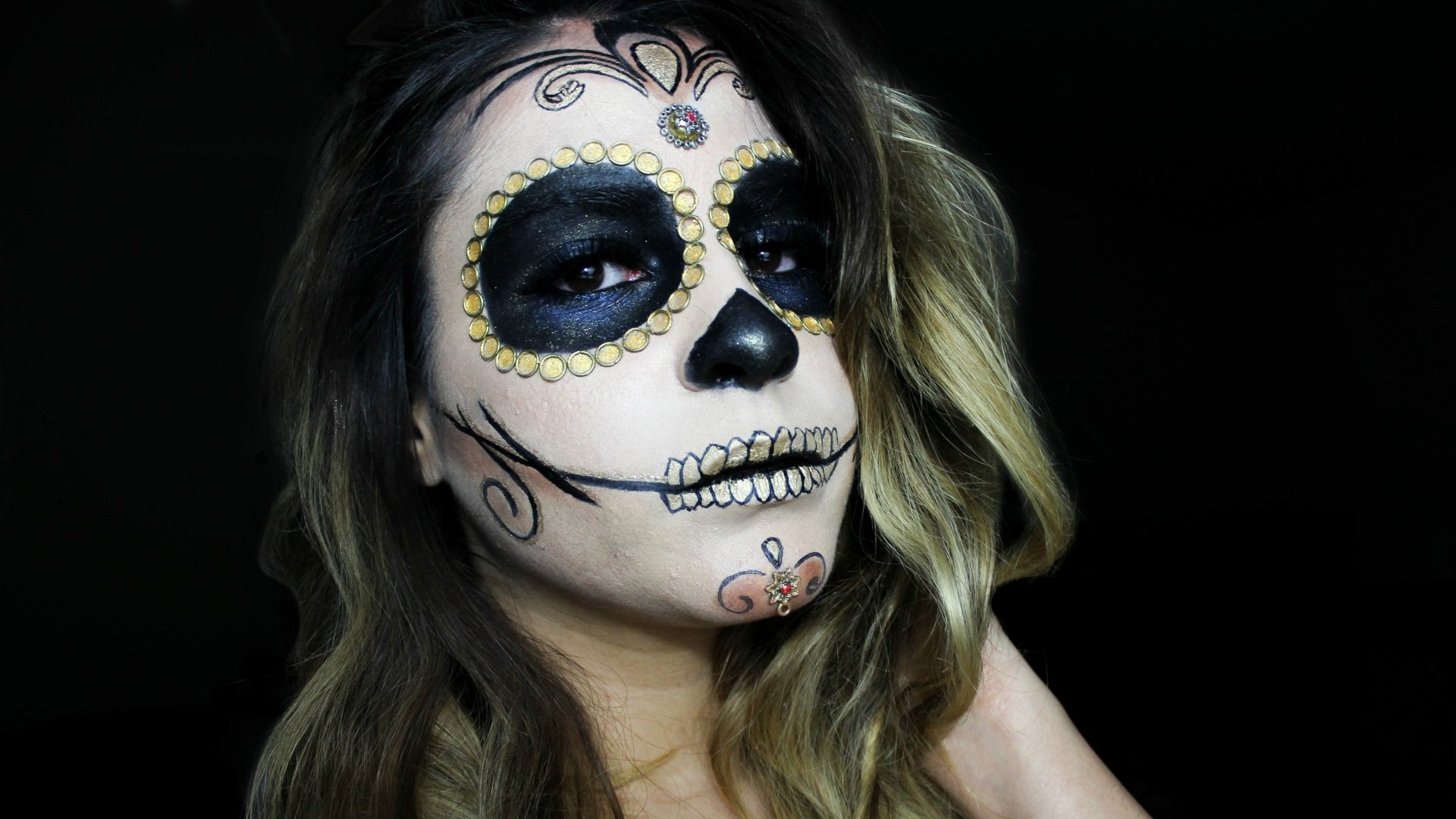 Download Artistic Sugar Skull 4k Ultra HD Wallpaper