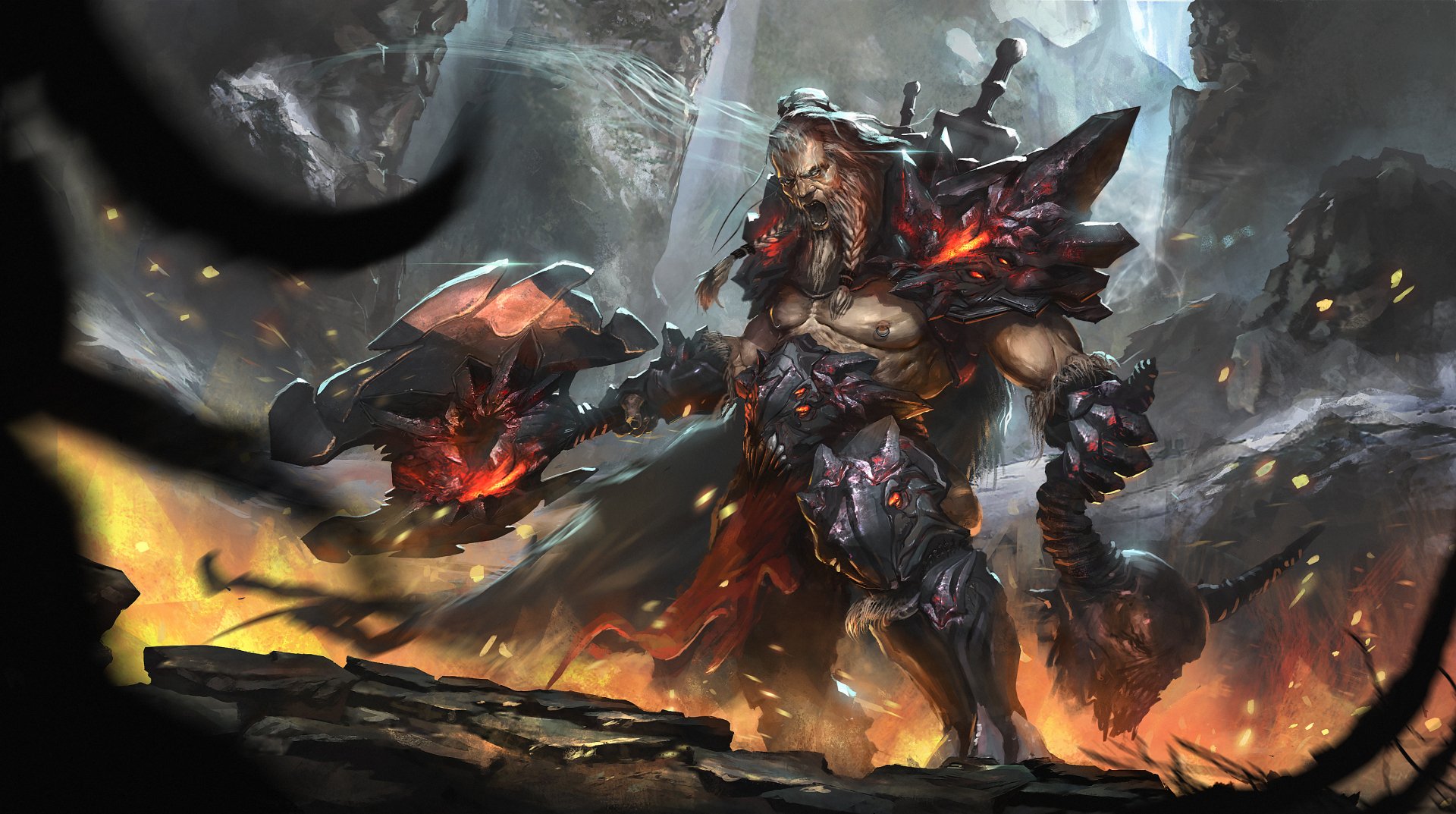 Download Barbarian (Diablo III) Video Game Diablo III: Reaper Of Souls HD Wallpaper by Milan Nikolic