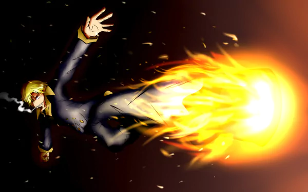 HD wallpaper featuring Sanji from One Piece, dynamically portrayed in action with flames erupting, capturing the essence of the anime's adventurous spirit.