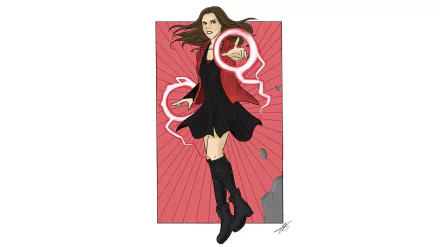 Comic Scarlet Witch HD Desktop Wallpaper | Background Image