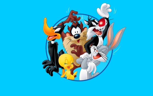 TV Show Looney Tunes Cartoon Bugs Bunny Daffy Duck Blue Tweetie Pie Tasmanian Devil Sylvester HD Wallpaper | Background Image