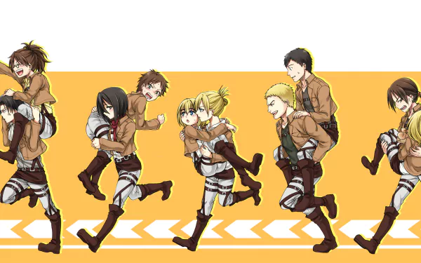 Historia Reiss Sasha Blouse Reiner Braun Bertolt Hoover Annie Leonhart Armin Arlert Levi Ackerman Hange Zoë Eren Yeager Mikasa Ackerman Attack on Titan Anime HD Desktop Wallpaper | Background Image