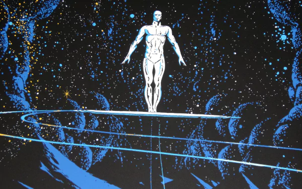 Silver Surfer Cosmic 4K Ultra HD Comic Wallpaper 4900x2756 