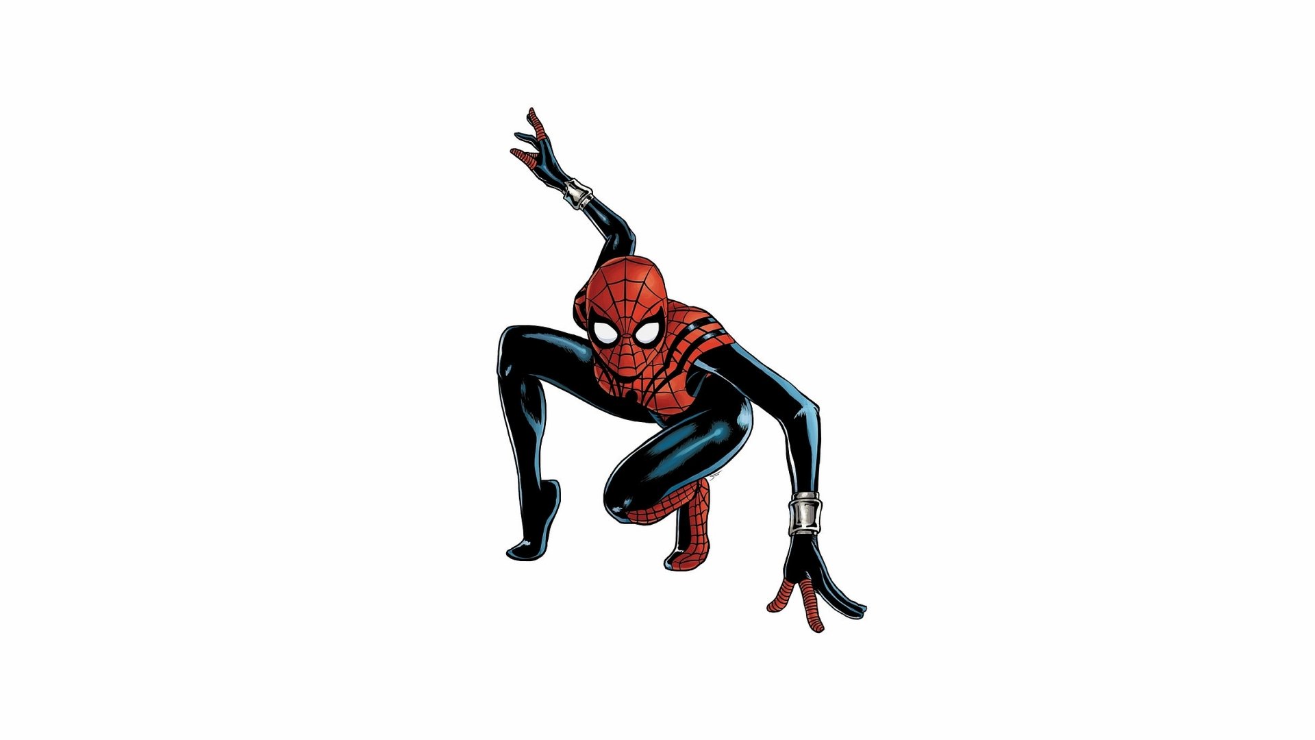 A vibrant comic-style depiction of Spider-Girl in a dynamic pose, designed as a high-definition PC desktop wallpaper and background.